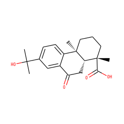 CC(C)(O)c1ccc2c(c1)C(=O)C[C@H]1[C@@](C)(C(=O)O)CCC[C@]21C ZINC000013302722
