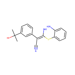 CC(C)(O)c1cccc(/C(C#N)=C(\N)Sc2ccccc2N)c1 ZINC000038145354