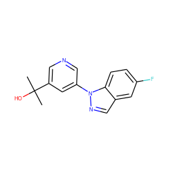 CC(C)(O)c1cncc(-n2ncc3cc(F)ccc32)c1 ZINC001772588069