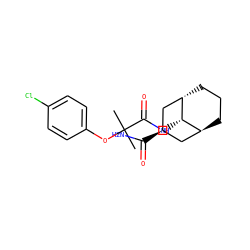 CC(C)(Oc1ccc(Cl)cc1)C(=O)N[C@H]1[C@H]2CCC[C@H]1C[C@H](C(N)=O)C2 ZINC000101136194