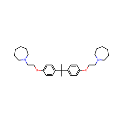 CC(C)(c1ccc(OCCN2CCCCCC2)cc1)c1ccc(OCCN2CCCCCC2)cc1 ZINC000103230610