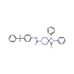 CC(C)(c1ccccc1)c1ccc(NC(=O)N2CCC3(CC2)C(=O)N(c2ccccc2)[C@H]3c2ccccc2)cc1 ZINC000044419221