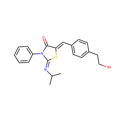 CC(C)/N=C1\S/C(=C\c2ccc(CCO)cc2)C(=O)N1c1ccccc1 ZINC000049113294