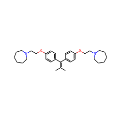 CC(C)=C(c1ccc(OCCN2CCCCCC2)cc1)c1ccc(OCCN2CCCCCC2)cc1 ZINC000103230600