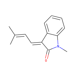 CC(C)=C/C=C1/C(=O)N(C)c2ccccc21 ZINC001772630844