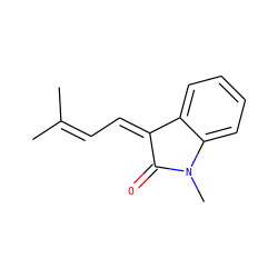 CC(C)=C/C=C1\C(=O)N(C)c2ccccc21 ZINC001772579924