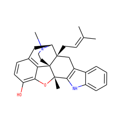 CC(C)=CC[C@@]12Cc3c([nH]c4ccccc34)[C@]3(C)Oc4c(O)ccc5c4[C@@]31CCN(C)[C@H]2C5 ZINC000100959231