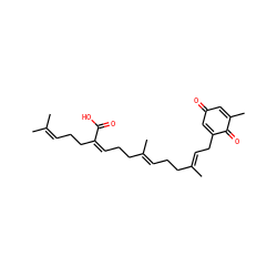 CC(C)=CCC/C(=C/CC/C(C)=C/CC/C(C)=C/CC1=CC(=O)C=C(C)C1=O)C(=O)O ZINC000084153842
