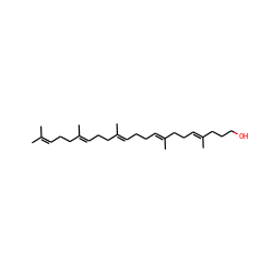 CC(C)=CCC/C(C)=C/CC/C(C)=C/CC/C=C(\C)CC/C=C(\C)CCCO ZINC000013513980