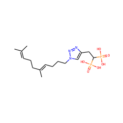 CC(C)=CCC/C(C)=C/CCCn1cc(CC(P(=O)(O)O)P(=O)(O)O)nn1 ZINC001772625974