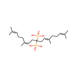 CC(C)=CCC/C(C)=C\CC(C/C=C(\C)CCC=C(C)C)(P(=O)(O)O)P(=O)(O)O ZINC000029123643