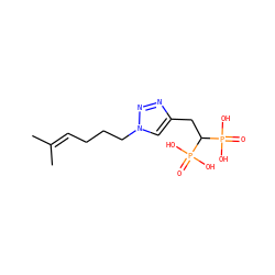 CC(C)=CCCCn1cc(CC(P(=O)(O)O)P(=O)(O)O)nn1 ZINC001772617294