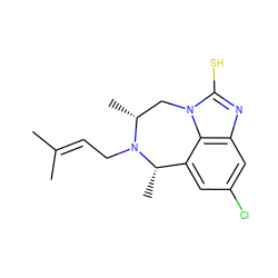 CC(C)=CCN1[C@@H](C)c2cc(Cl)cc3nc(S)n(c23)C[C@H]1C ZINC000026262279