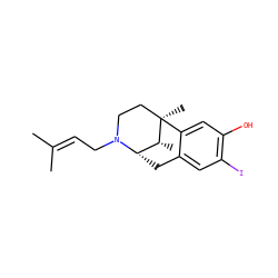 CC(C)=CCN1CC[C@@]2(C)c3cc(O)c(I)cc3C[C@H]1[C@H]2C ZINC000100719927