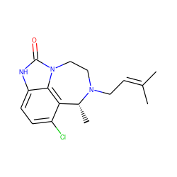 CC(C)=CCN1CCn2c(=O)[nH]c3ccc(Cl)c(c32)[C@H]1C ZINC000006490966