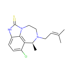 CC(C)=CCN1CCn2c(=S)[nH]c3ccc(Cl)c(c32)[C@@H]1C ZINC000026258539