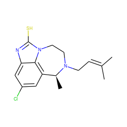 CC(C)=CCN1CCn2c(S)nc3cc(Cl)cc(c32)[C@@H]1C ZINC000026261978