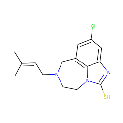 CC(C)=CCN1CCn2c(S)nc3cc(Cl)cc(c32)C1 ZINC000026271052