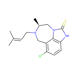 CC(C)=CCN1Cc2c(Cl)ccc3[nH]c(=S)n(c23)C[C@@H]1C ZINC000005551645