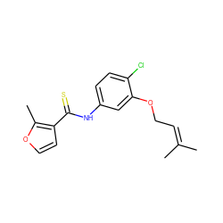 CC(C)=CCOc1cc(NC(=S)c2ccoc2C)ccc1Cl ZINC000006069063