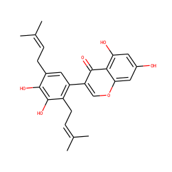 CC(C)=CCc1cc(-c2coc3cc(O)cc(O)c3c2=O)c(CC=C(C)C)c(O)c1O ZINC000014727600