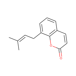 CC(C)=CCc1cccc2ccc(=O)oc12 ZINC000049047424