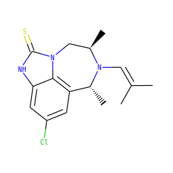 CC(C)=CN1[C@H](C)Cn2c(=S)[nH]c3cc(Cl)cc(c32)[C@H]1C ZINC000101635291