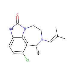 CC(C)=CN1CCn2c(=O)[nH]c3ccc(Cl)c(c32)[C@H]1C ZINC000101689408