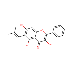 CC(C)=Cc1c(O)cc2oc(-c3ccccc3)c(O)c(=O)c2c1O ZINC000072177949