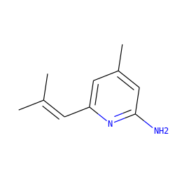CC(C)=Cc1cc(C)cc(N)n1 ZINC000040917904
