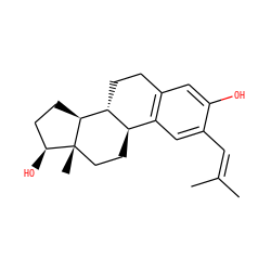 CC(C)=Cc1cc2c(cc1O)CC[C@@H]1[C@@H]2CC[C@]2(C)[C@@H](O)CC[C@@H]12 ZINC000013741557