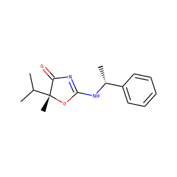 CC(C)[C@@]1(C)OC(N[C@H](C)c2ccccc2)=NC1=O ZINC000028824013