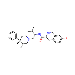 CC(C)[C@@H](CN1CC[C@@](C)(c2ccccc2)[C@@H](C)C1)NC(=O)[C@H]1Cc2ccc(O)cc2CN1 ZINC000473113207