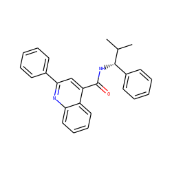 CC(C)[C@@H](NC(=O)c1cc(-c2ccccc2)nc2ccccc12)c1ccccc1 ZINC000013795590