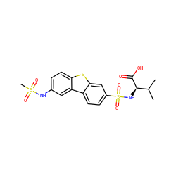 CC(C)[C@@H](NS(=O)(=O)c1ccc2c(c1)sc1ccc(NS(C)(=O)=O)cc12)C(=O)O ZINC000043014711