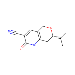 CC(C)[C@@H]1Cc2[nH]c(=O)c(C#N)cc2CO1 ZINC000009007566