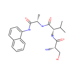 CC(C)[C@H](NC(=O)[C@@H](N)CO)C(=O)N[C@@H](C)C(=O)Nc1cccc2ccccc12 ZINC000096272798