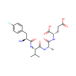 CC(C)[C@H](NC(=O)[C@@H](N)Cc1ccc(F)cc1)C(=O)N[C@@H](C)C(=O)N[C@@H](CCC(=O)O)C(=O)O ZINC000029123537