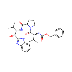 CC(C)[C@H](NC(=O)[C@@H]1CCCN1C(=O)[C@@H](NC(=O)OCc1ccccc1)C(C)C)C(=O)c1nc2ccccc2[nH]1 ZINC000027902146
