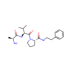 CC(C)[C@H](NC(=O)[C@H](C)N)C(=O)N1CCC[C@H]1C(=O)NCCc1ccccc1 ZINC000014951837