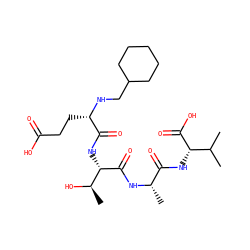 CC(C)[C@H](NC(=O)[C@H](C)NC(=O)[C@@H](NC(=O)[C@H](CCC(=O)O)NCC1CCCCC1)[C@@H](C)O)C(=O)O ZINC000040429185