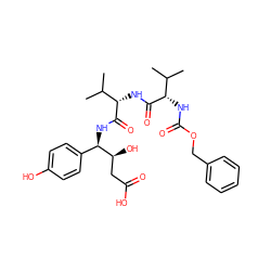 CC(C)[C@H](NC(=O)OCc1ccccc1)C(=O)N[C@H](C(=O)N[C@H](c1ccc(O)cc1)[C@@H](O)CC(=O)O)C(C)C ZINC000026390350