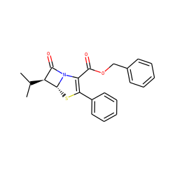 CC(C)[C@H]1C(=O)N2C(C(=O)OCc3ccccc3)=C(c3ccccc3)S[C@H]12 ZINC000026377213