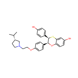 CC(C)[C@H]1CCN(CCOc2ccc([C@@H]3Oc4ccc(O)cc4S[C@@H]3c3ccc(O)cc3)cc2)C1 ZINC000028348737