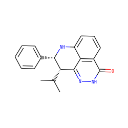 CC(C)[C@H]1c2n[nH]c(=O)c3cccc(c23)N[C@H]1c1ccccc1 ZINC000118629837