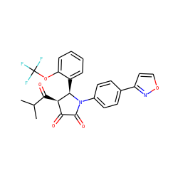CC(C)C(=O)[C@@H]1C(=O)C(=O)N(c2ccc(-c3ccon3)cc2)[C@@H]1c1ccccc1OC(F)(F)F ZINC000169695692