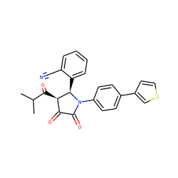 CC(C)C(=O)[C@@H]1C(=O)C(=O)N(c2ccc(-c3ccsc3)cc2)[C@@H]1c1ccccc1C#N ZINC000169695519