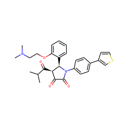 CC(C)C(=O)[C@@H]1C(=O)C(=O)N(c2ccc(-c3ccsc3)cc2)[C@@H]1c1ccccc1OCCN(C)C ZINC000169695234