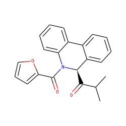 CC(C)C(=O)[C@@H]1c2ccccc2-c2ccccc2N1C(=O)c1ccco1 ZINC000040975661