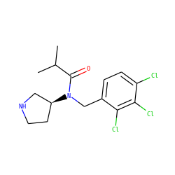 CC(C)C(=O)N(Cc1ccc(Cl)c(Cl)c1Cl)[C@H]1CCNC1 ZINC000035846154